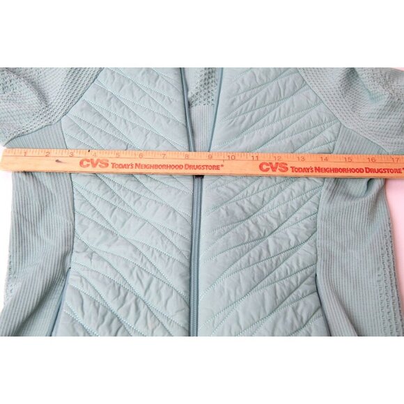 Athleta Sz S Quilted Lightweight Jacket Women Full Zip Mint Green - Picture 11 of 12